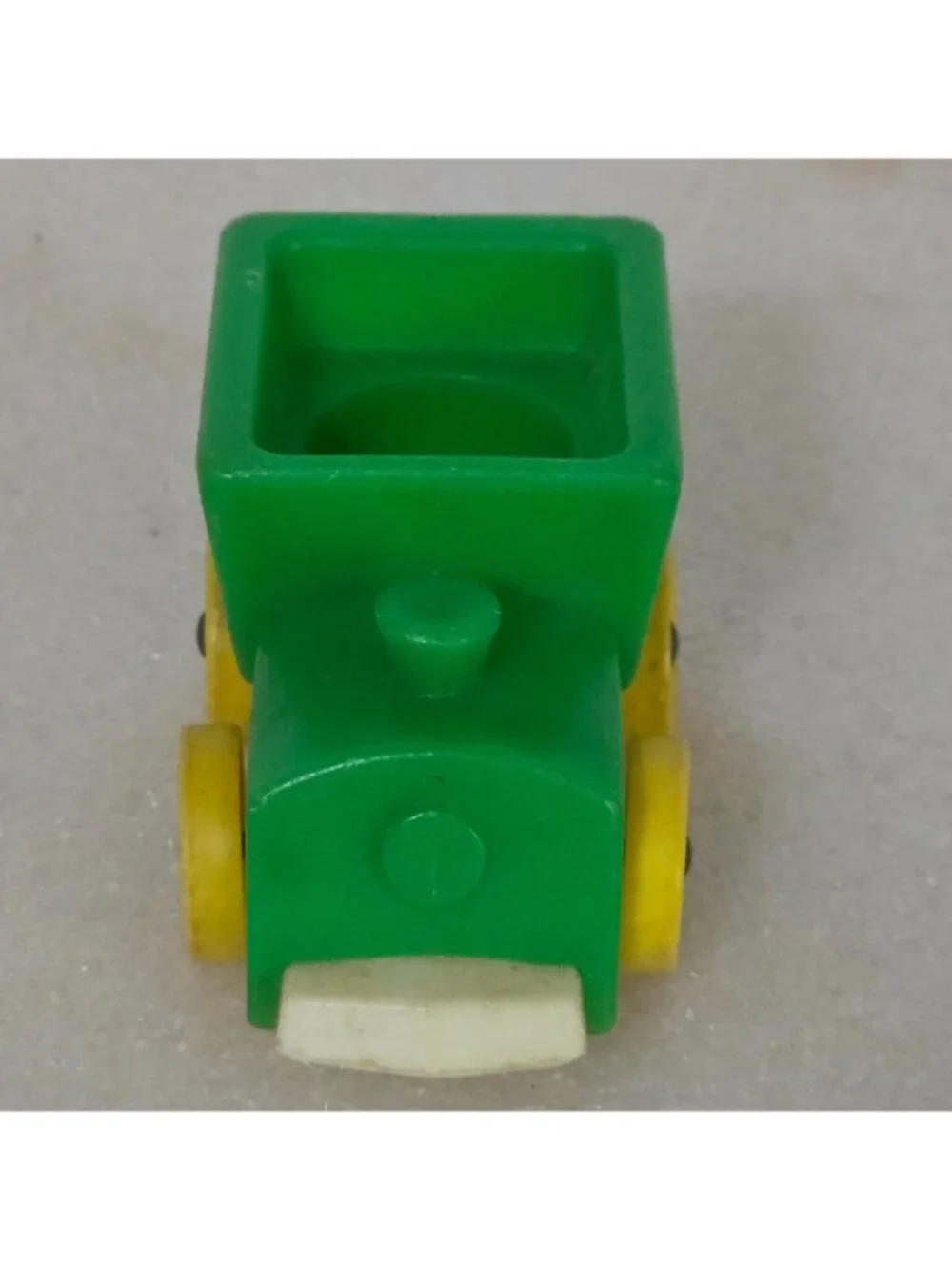 Fisher Price Little People Green Train Yellow Wheels Vintage 1970s Plastic 3